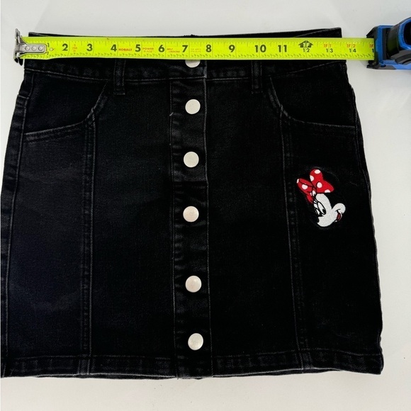 Disney Mini Mouse Embroidered Jean Button Up Skirt Girls Size Large - Picture 7 of 10